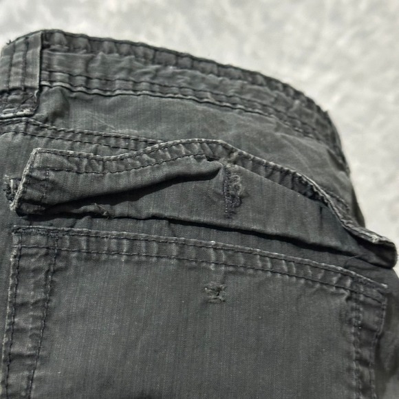 Calvin Klein Jeans Womens Black Cargo Cropped Pants Size 6 Drawstring Waist - Picture 10 of 12